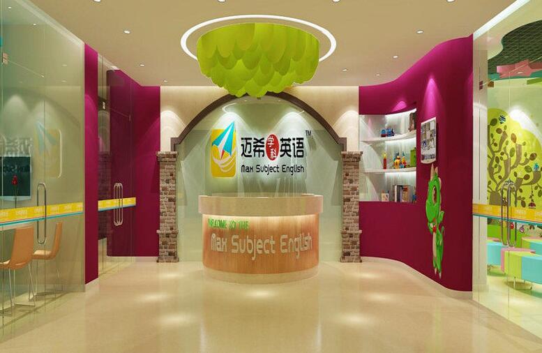 邁希英語培訓機構形象墻制作圖