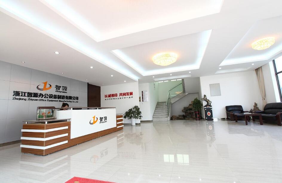 浙江智源辦公設(shè)備制造公司大廳形象墻制作