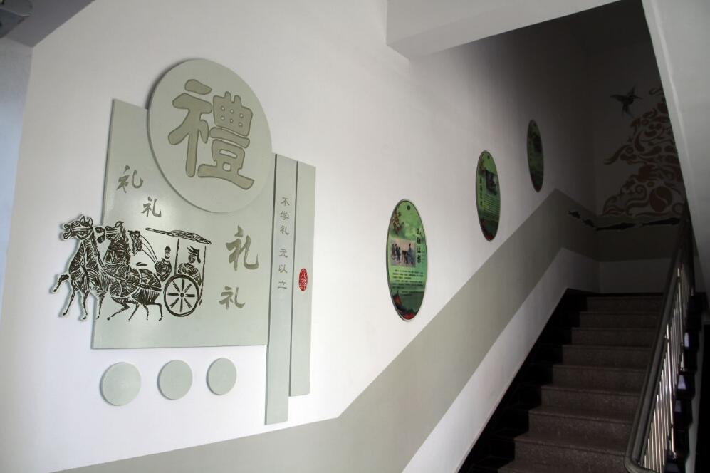 學校樓道文化墻制作效果圖