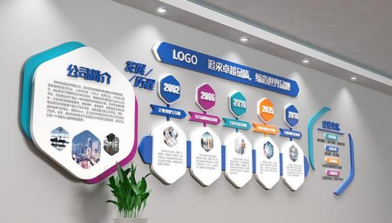 創意簡約企業文化墻制作效果圖