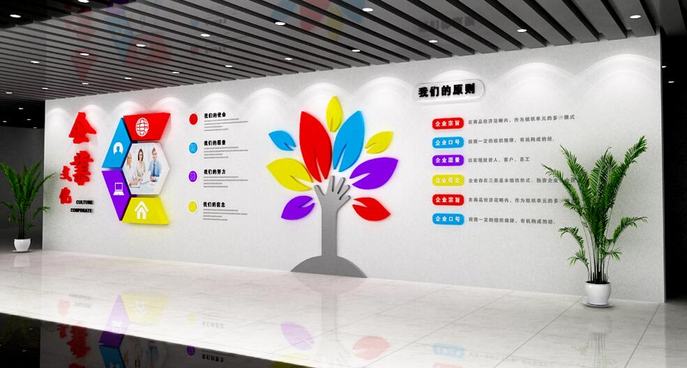 服裝公司企業文化墻制作效果圖