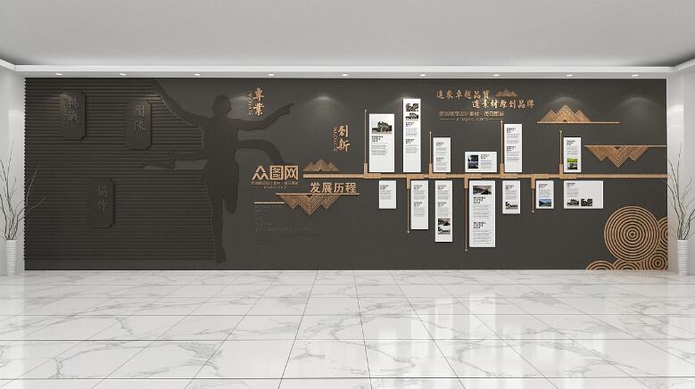 服裝公司企業文化墻制作效果圖