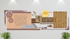 學校微立體古風文化墻效果圖