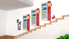 企業(yè)公司樓梯文化墻效果圖