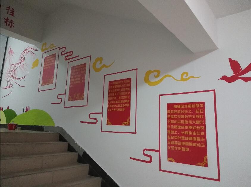 社區(qū)黨建樓道彩繪文化墻制作效果圖